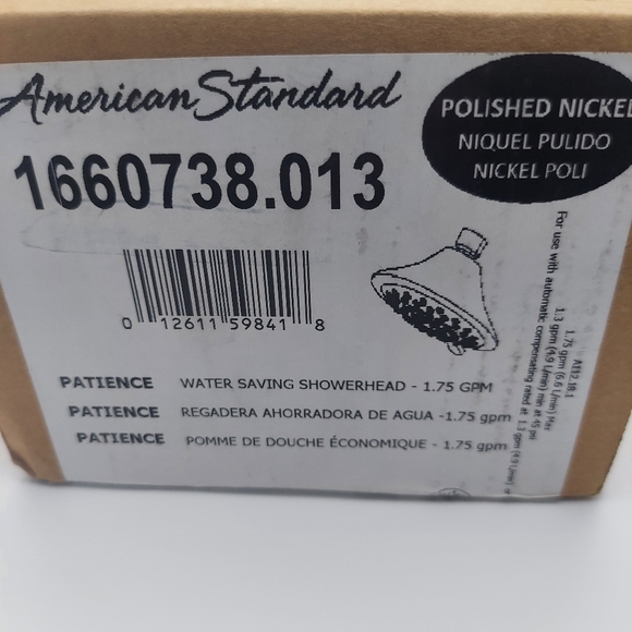 Patience® 5-Inch 1.8 gpm/6.8 L/min Water-Saving Fixed Showerhead - Picture 3 of 7